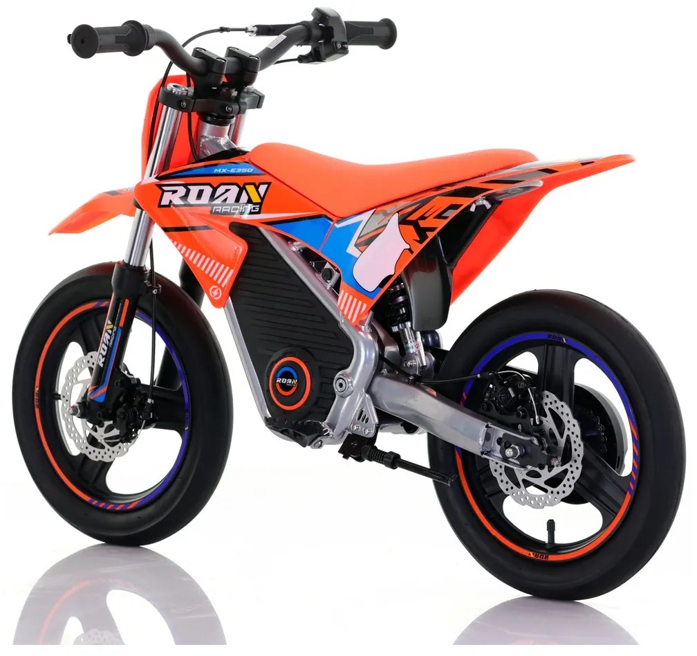 Mini moto elétrica para crianças Minicross 350W Roan MX E350 14/14" Supermotard Laranja