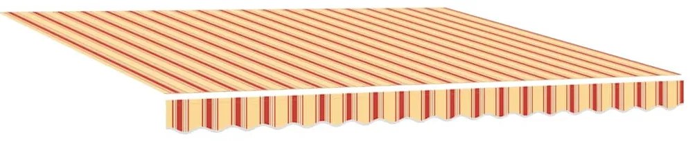 Toldo Retrátil Automático Amarelo e Laranja 400x300 cm