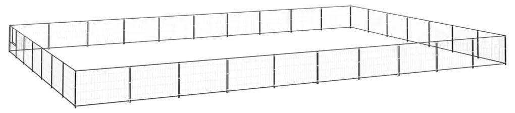vidaXL Canil para cães 70 m² aço preto