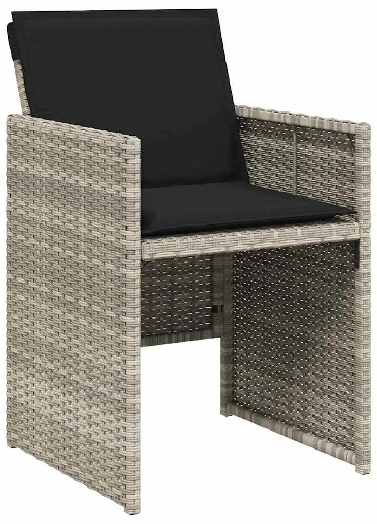 Conjunto de Jantar para Jardim com 5 Peças , Almofadas Cinza Claro, Ra