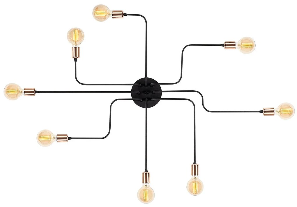 Aplique de Parede Truva – Preto e Bronze – 125 cm