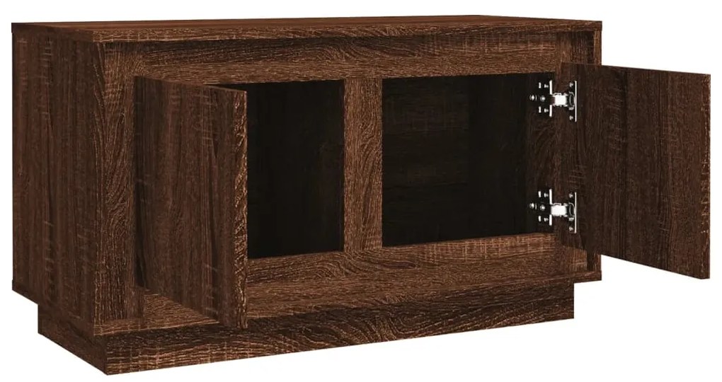 Móvel de TV 80x35x45 cm derivados de madeira carvalho castanho