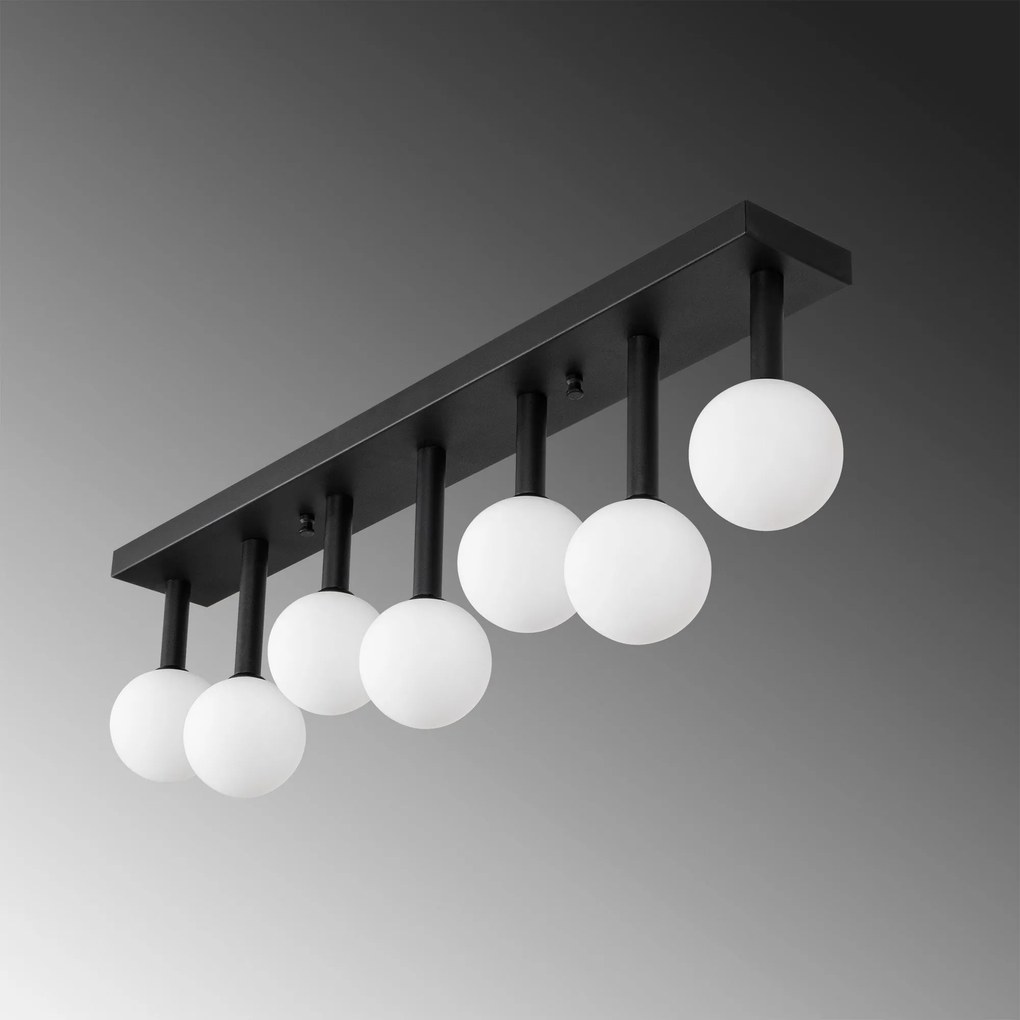 Candeeiro de Teto Even – Preto e Creme – 82 x 10 x 26 cm