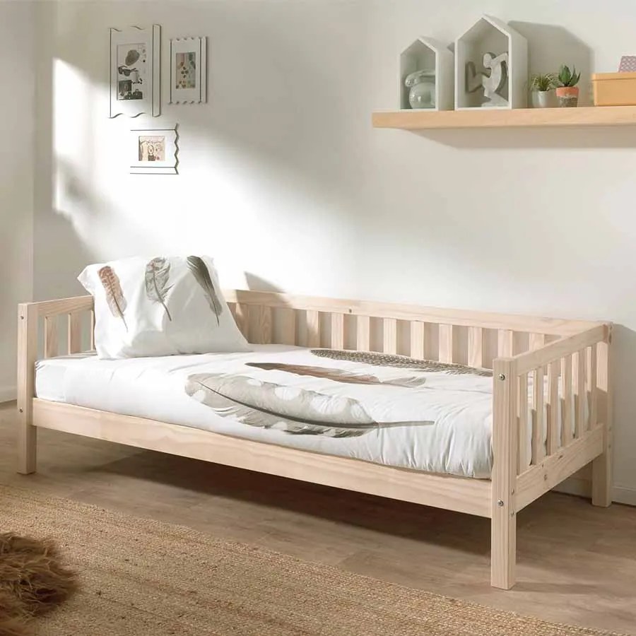 Cama infantil FRITZ (90x200) + Estrado Natural
