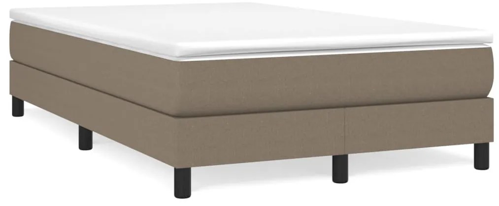 Cama boxspring c/ colchão 120x190cm tecido castanho-acinzentado