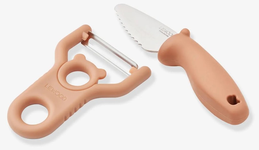 Pertense conjunto de faca + descascador de legumes Liewood rosa