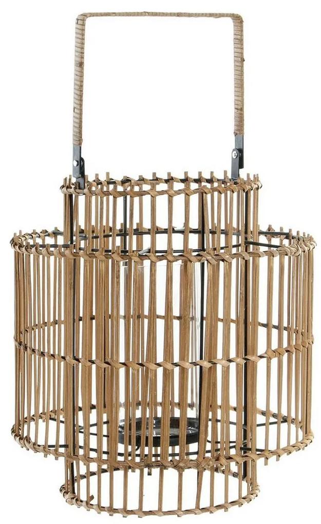 Castiçais DKD Home Decor Metal Bambu (30 x 30 x 32 cm)