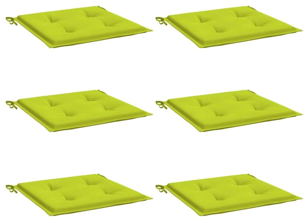 Almofadões cadeiras jardim 6pcs tecido oxford verde brilhante