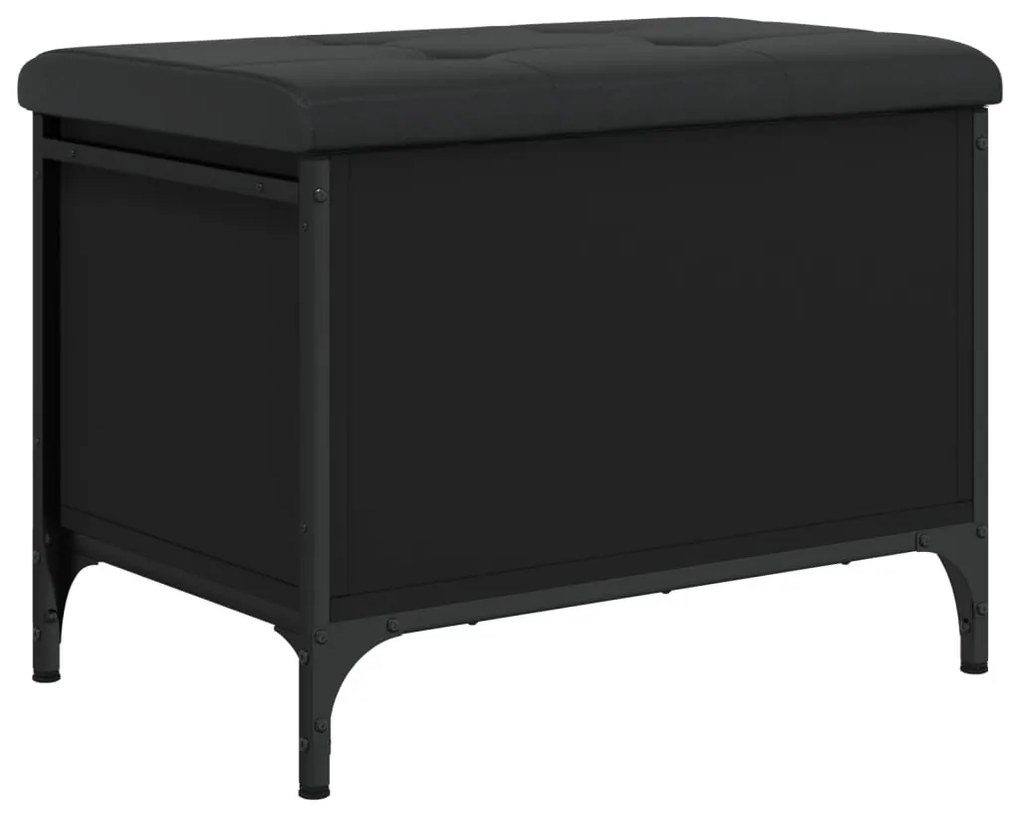 Banco de arrumação 62x42x45 cm derivados de madeira preto