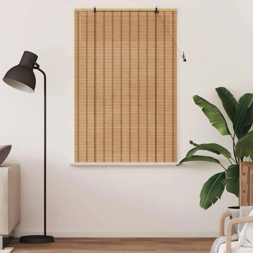 Persianas e Sombras para Janela Marrom Claro 120 x 160 cm Bambu