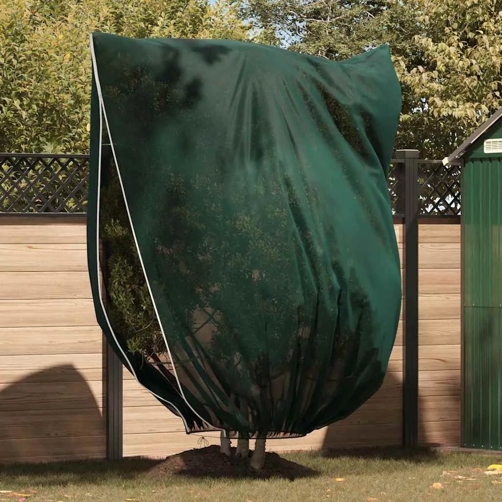 vidaXL Capas de Fleece para Proteção Contra Geada Verde 2,4 x 2 m