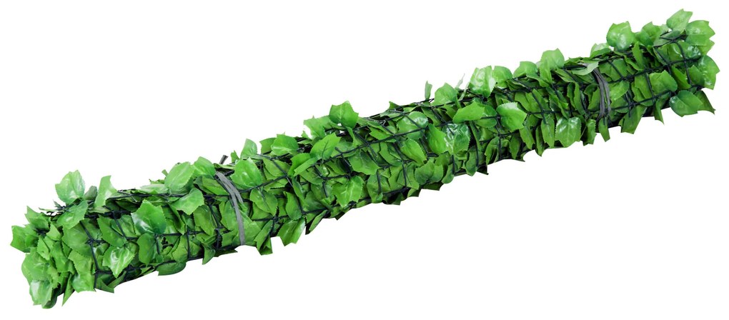Outsunny Vedação Artificial em Rolo 3x1,5m Vedação de Privacidade para Balcão Jardim Exterior Planta Decorativa de Parede PE Verde