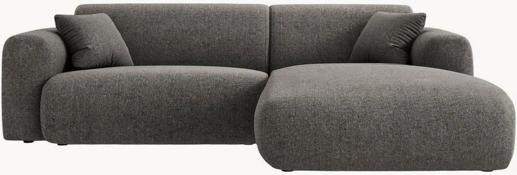 Sofá de canto em chenille Nolio