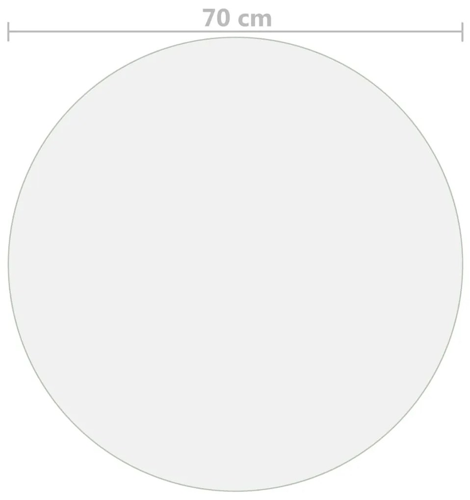 Protetor de mesa Ø 70 cm 2 mm PVC transparente