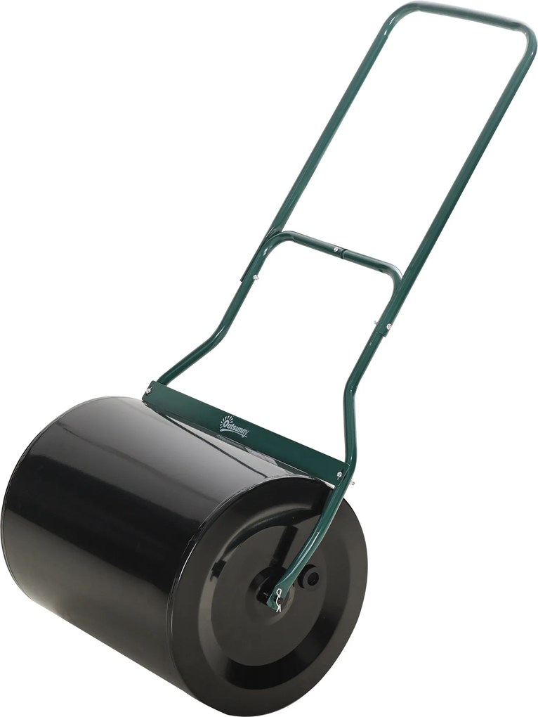 Rolo de relva para jardim com capacidade de 60L preenchível com areia ou água de 50 cm de diâmetro preto