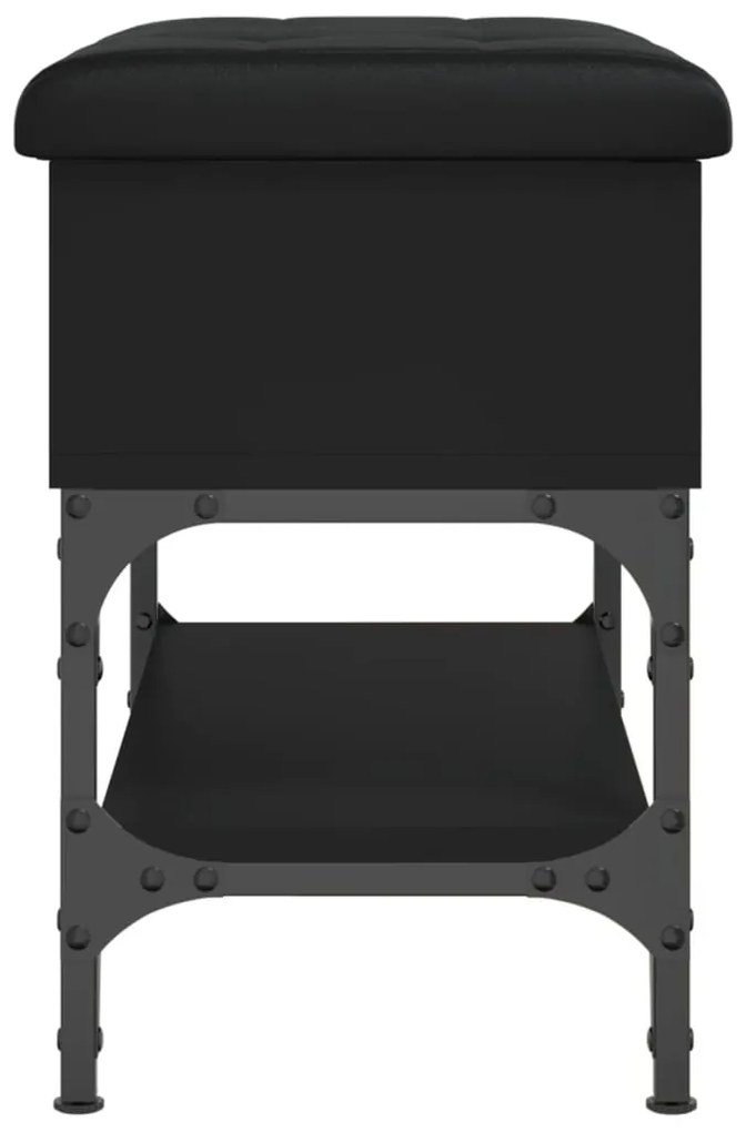 Banco sapateira 62x32x45 cm derivados de madeira preto