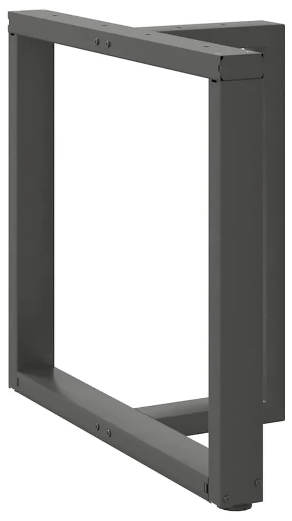 Pés para mesa de jantar em forma de T, 2 peças, antracite, 80x35x(72-7