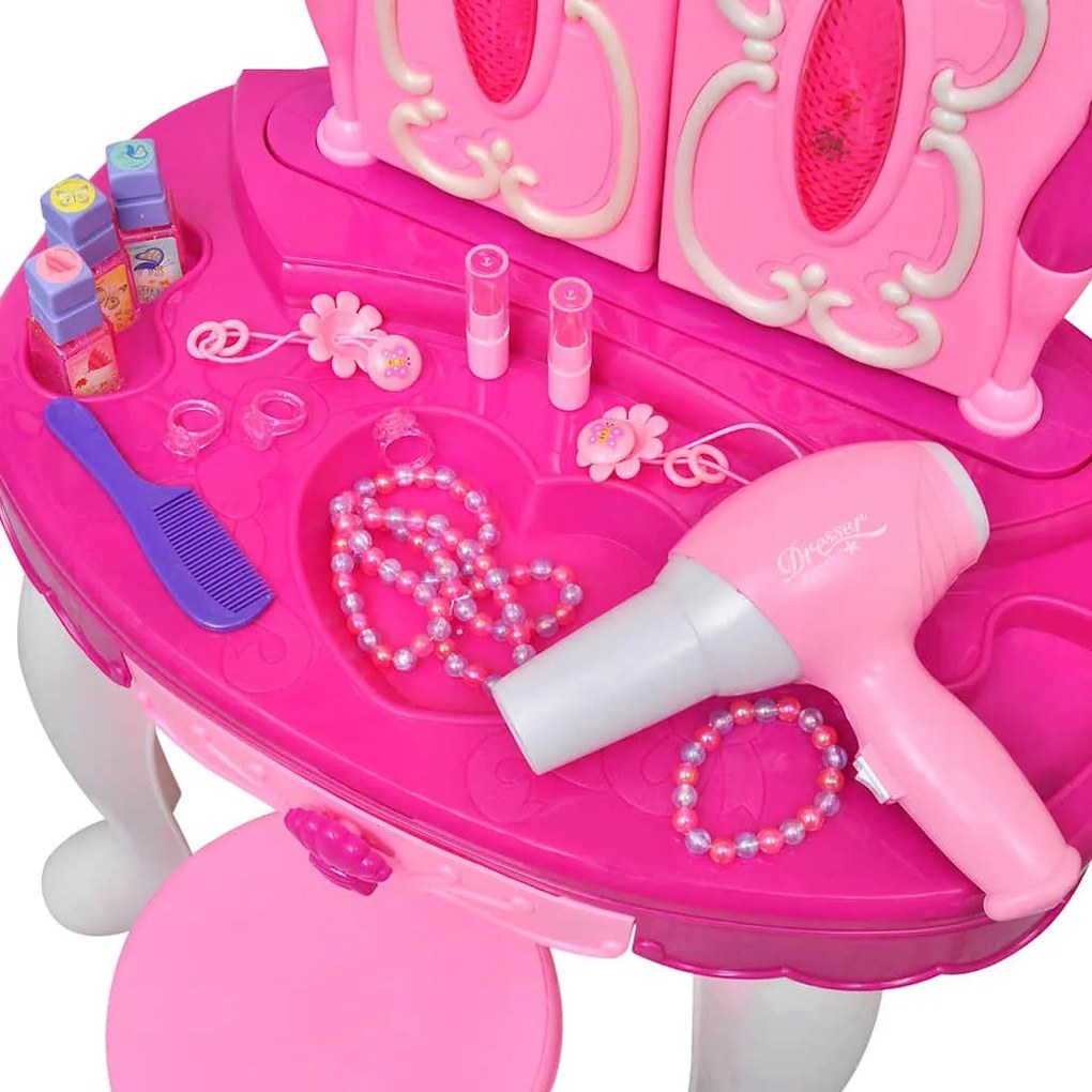 Toucador brinquedo com 3 espelhos e luz/som