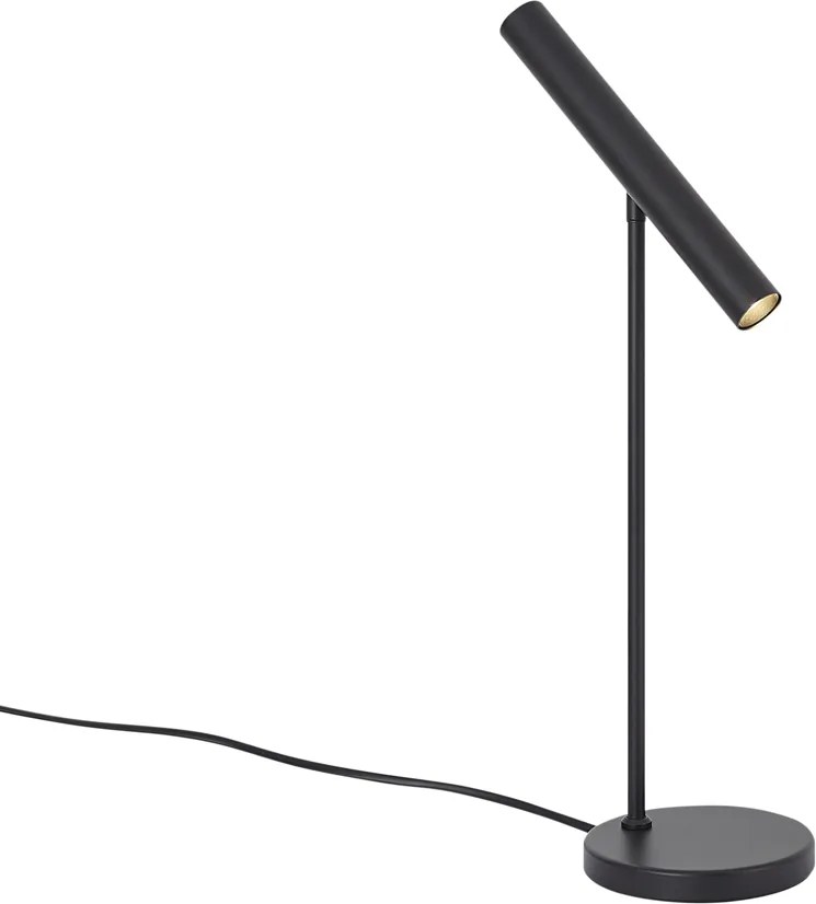 Candeeiro de mesa moderno preto com LED e regulador de intensidade tátil - Neva