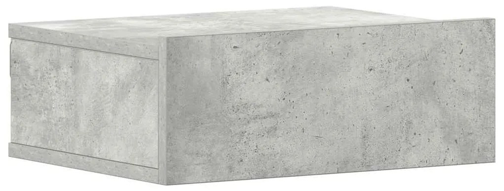 Mesa cabeceira suspensa 2pcs derivados madeira cinzento cimento