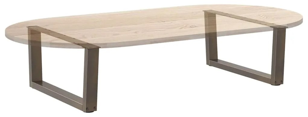 Pés para mesa de centro em formato de V, 2 peças, aço natural, 70x(30-