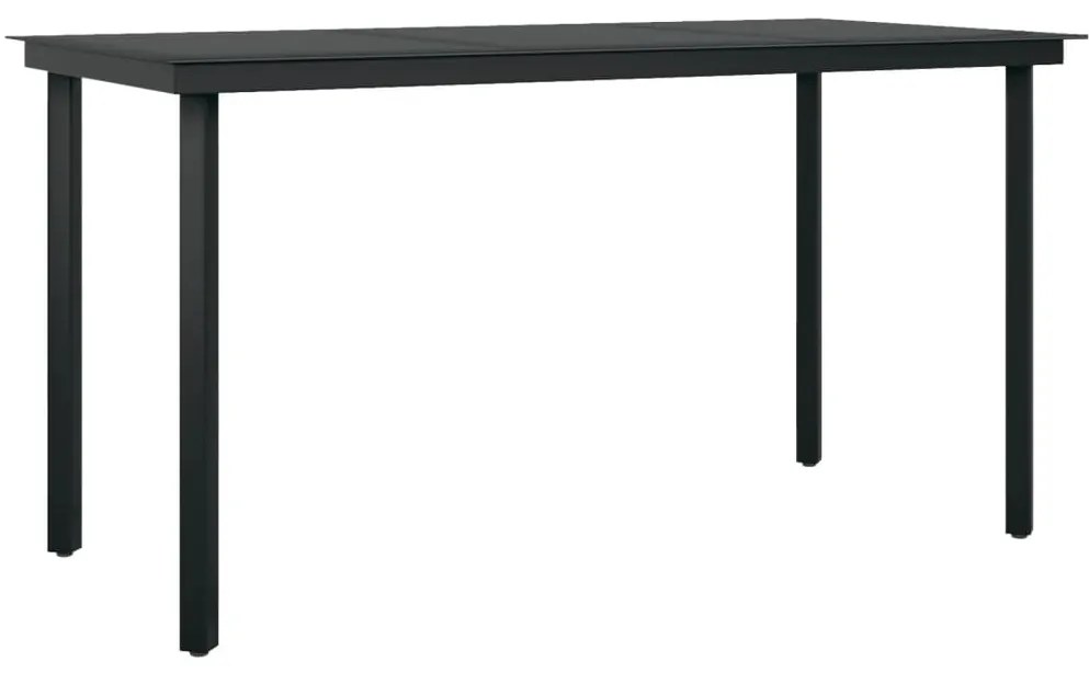 5 pcs conjunto de jantar p/ jardim c/ almofadões vime PE preto