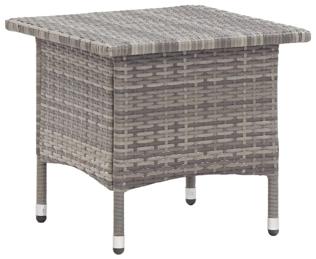 Mesa de centro 50x50x47 cm vime PE cinzento