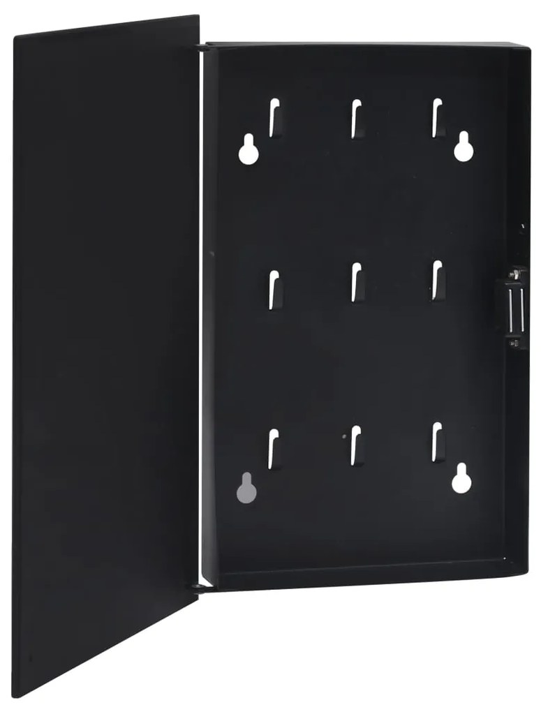 Chaveiro com quadro magnético 30x20x4 cm preto