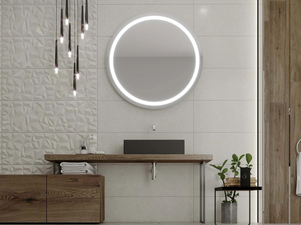 Espelho Redondo LED C4 premium 120x120