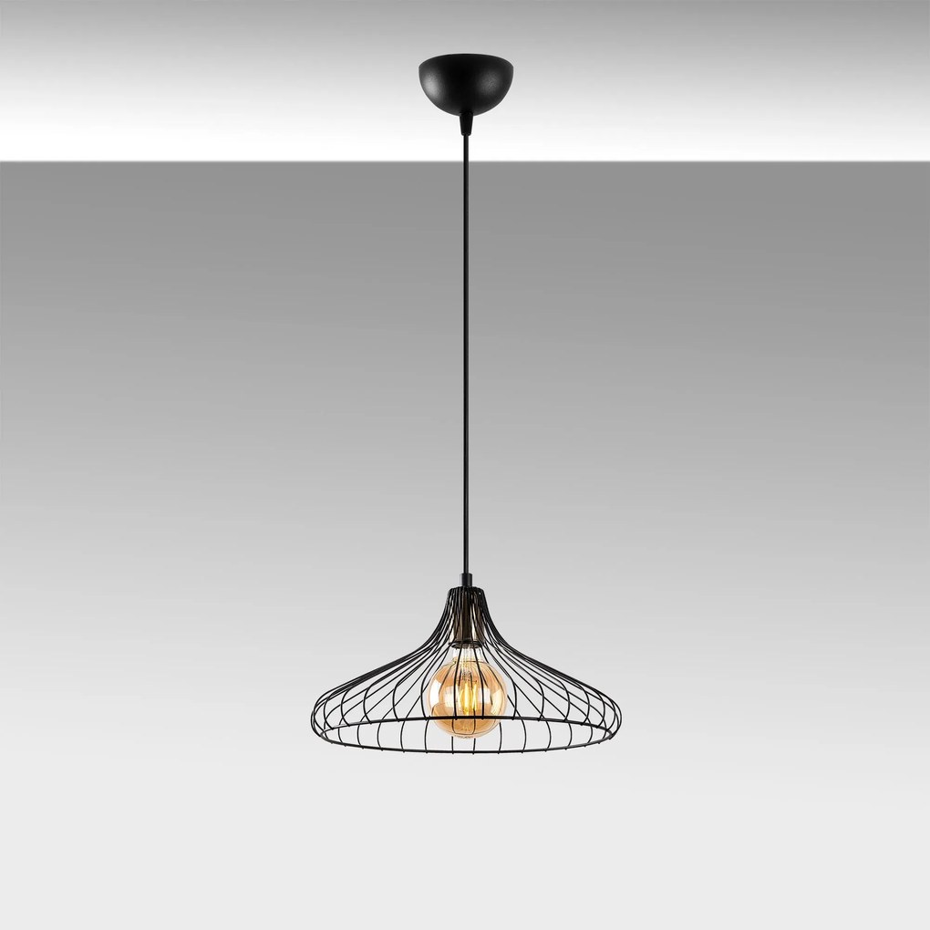 Chandelier Depay – Preto Antique – 36 x 36 x 30-120 cm