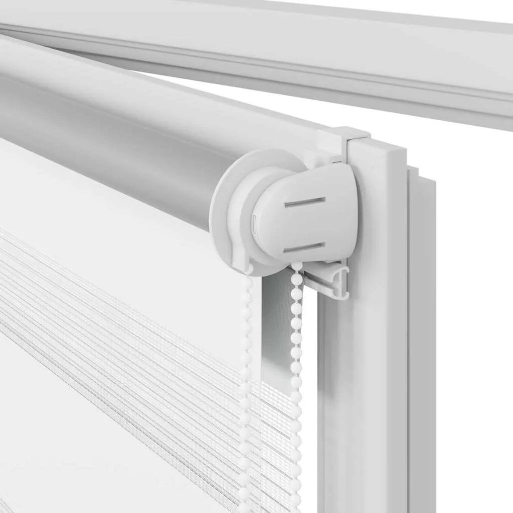 Estore de rolo 80 x 150 cm, linhas de zebra / Branco