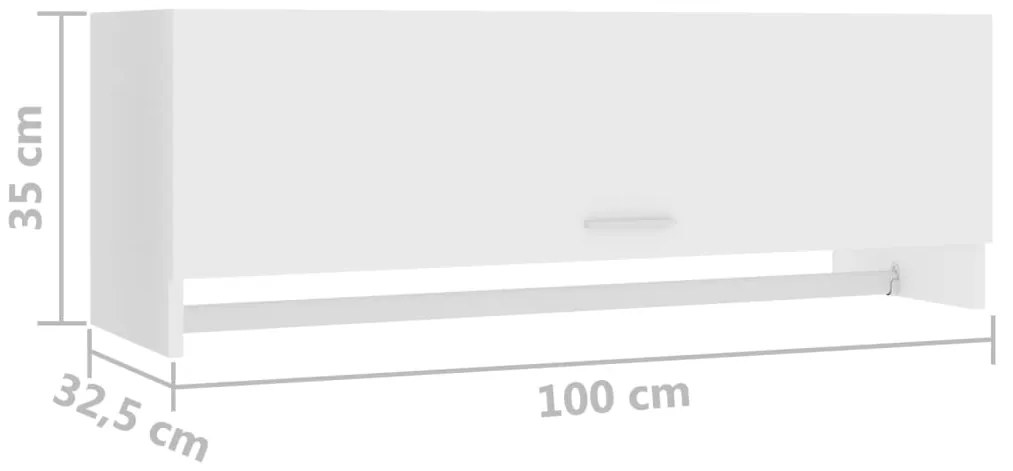 Roupeiro 100x32,5x35 cm derivados de madeira branco