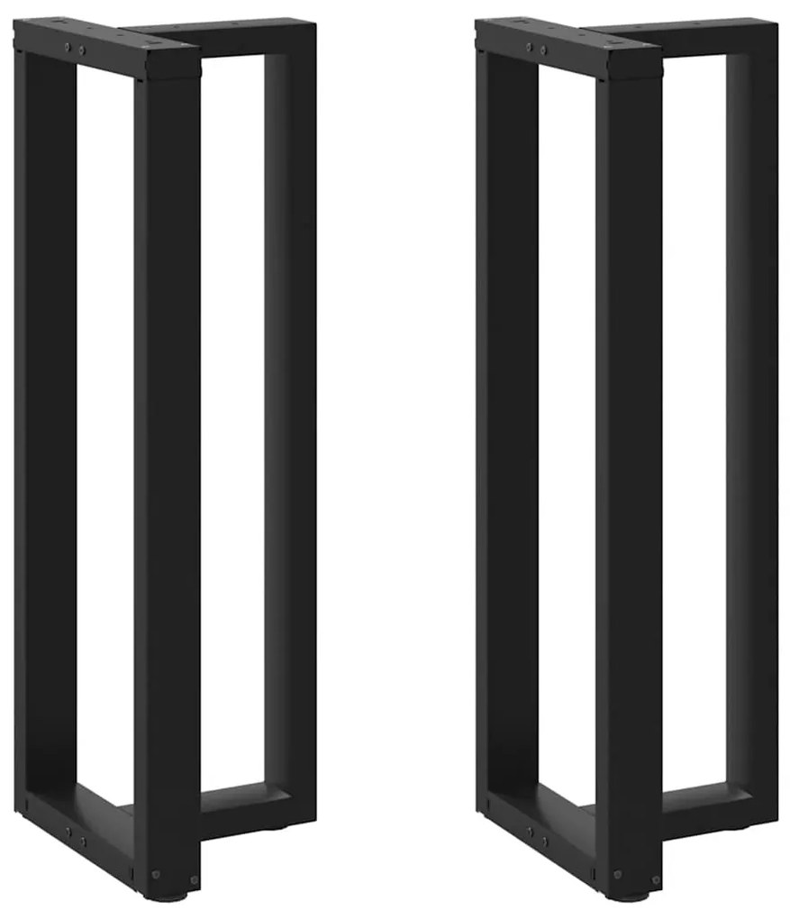 vidaXL Pés de mesa de bar em forma de T, 2 peças, preto, 40x35x(110-111) cm, aço