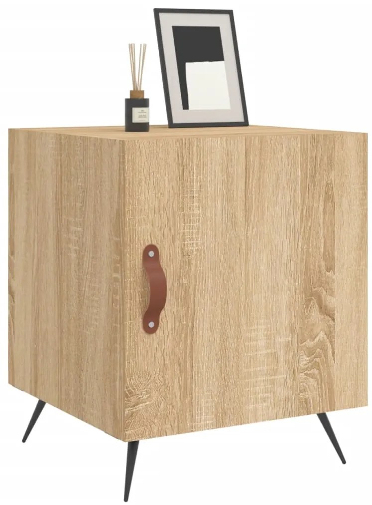 Mesa cabeceira 2pcs 40x40x50cm deriv. madeira carvalho sonoma
