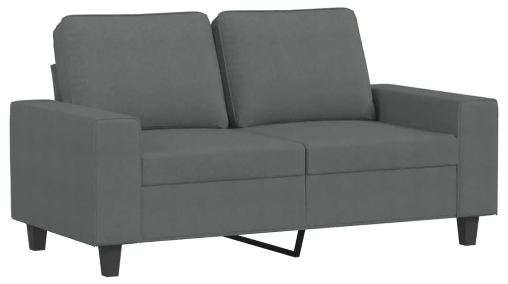 4 pcs conjunto de sofás tecido cinzento-escuro