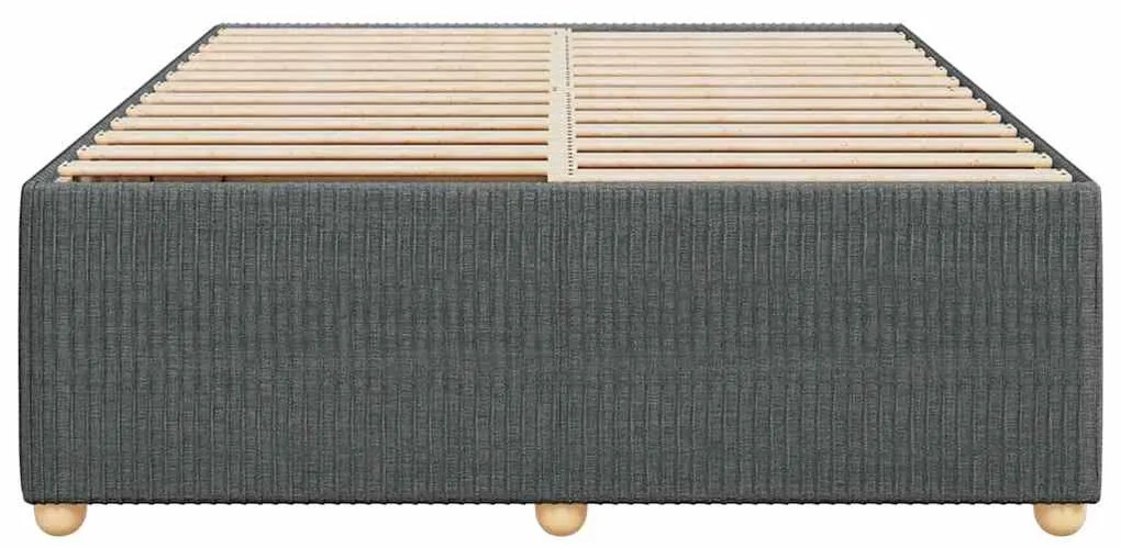 Estrutura de cama sem colchão 160x200 cm tecido cinzento-escuro