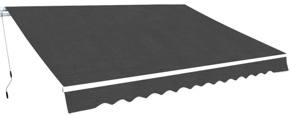 vidaXL Todo dobrável manual 400 cm antracite