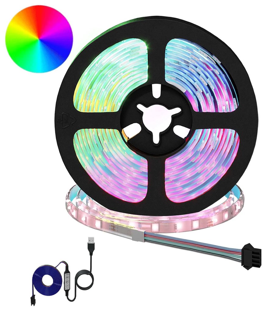 vidaXL Fita LED 4 pcs Preto e Transparente 250 cm Cobre e Plástico