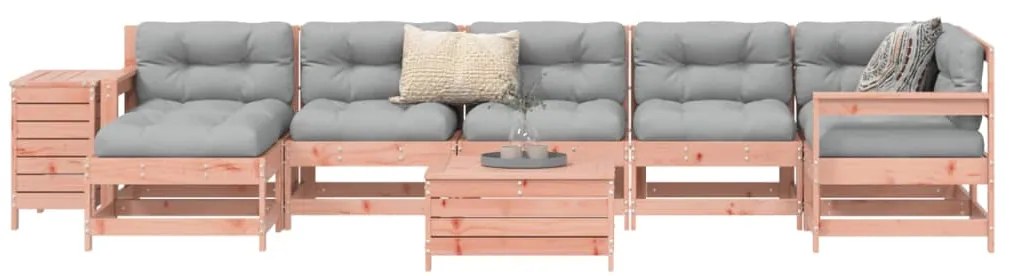 9 pcs conjunto sofás jardim madeira abeto-de-douglas