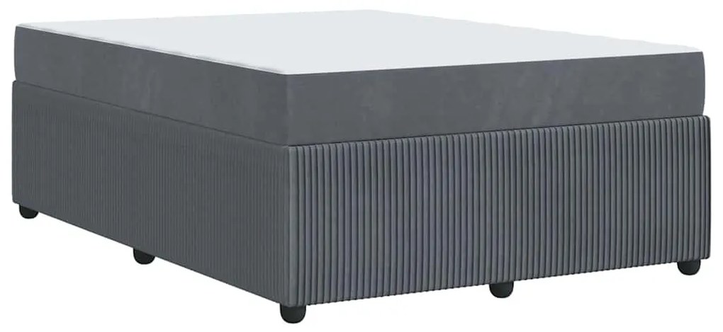 Estrutura de cama com colchão Cinzento escuro 160 x 200 cm