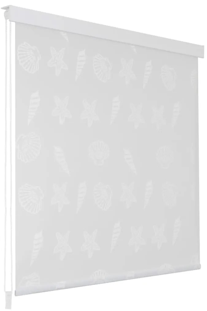 142862 vidaXL Estore de rolo para o duche 140x240 cm estrelas-do-mar