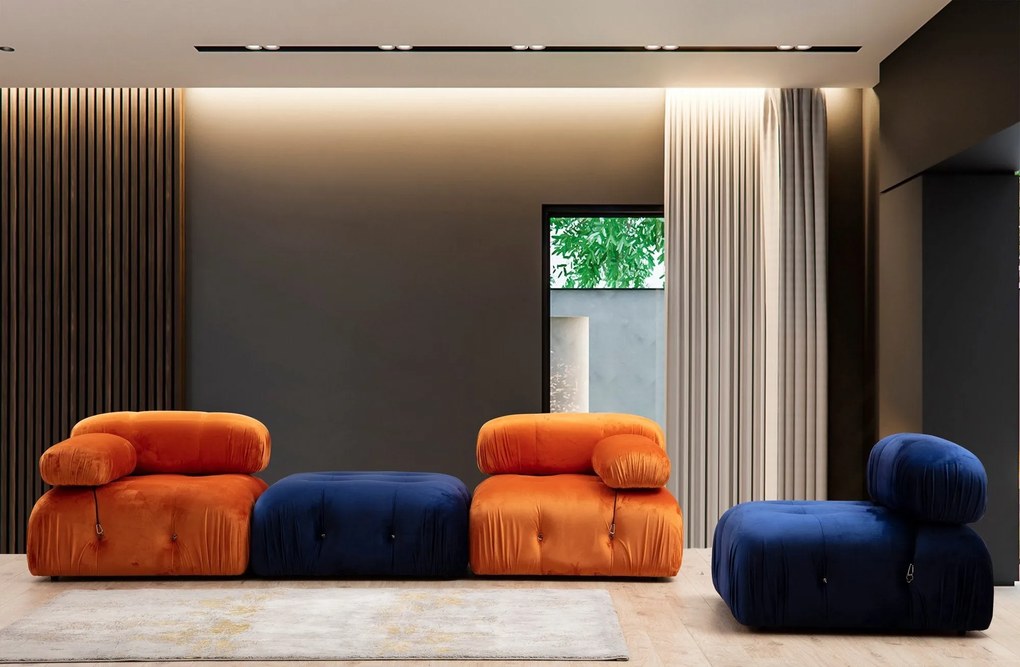 **** Tuffet Bubble – Azul – 95x95x45 cm

**