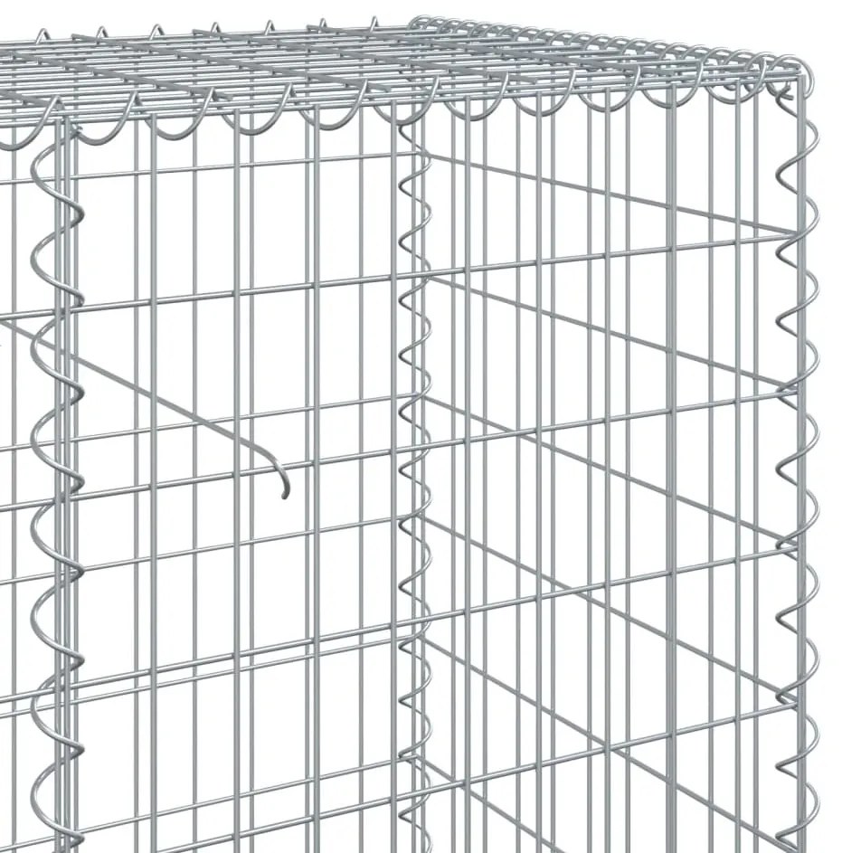 Cesto gabião com cobertura 800x50x100 cm ferro galvanizado