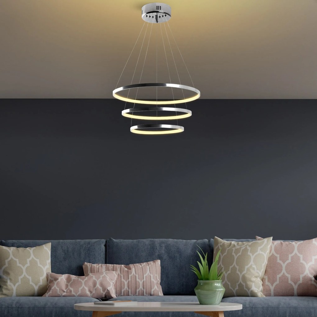 Chandelier Simit – Chrome – 50x80x50 cm