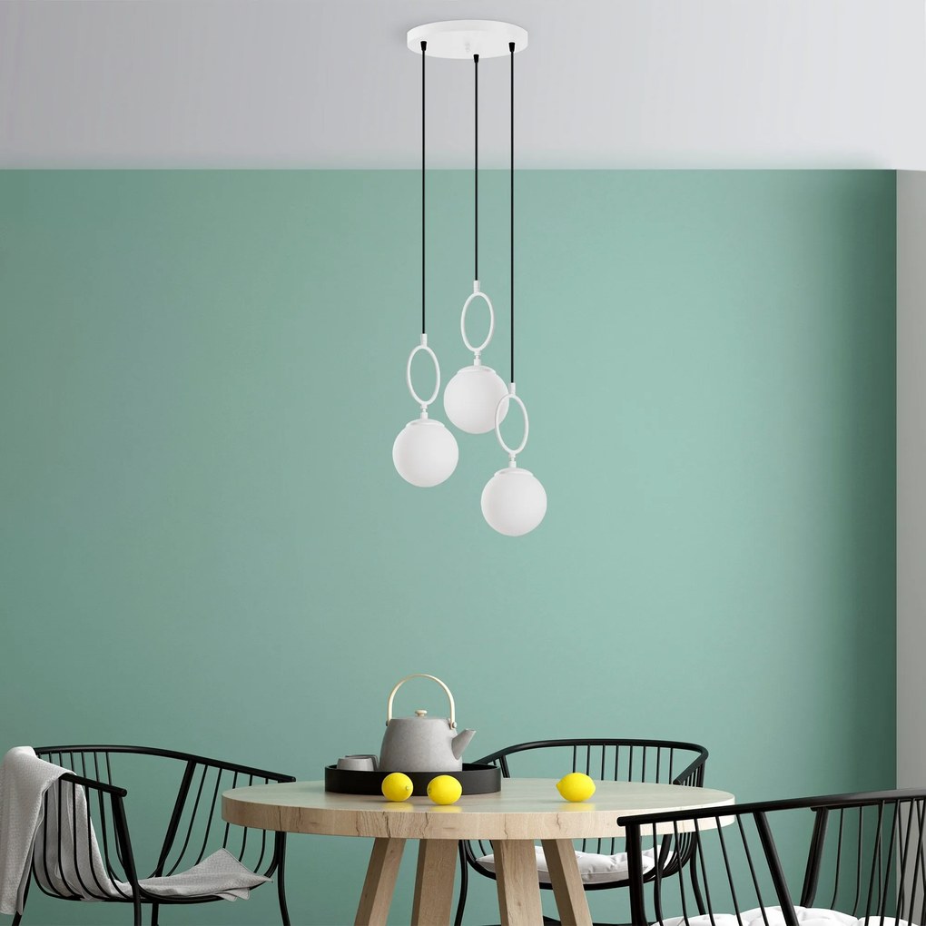 Candeeiro de Teto Ring – Branco – 45 cm Largura