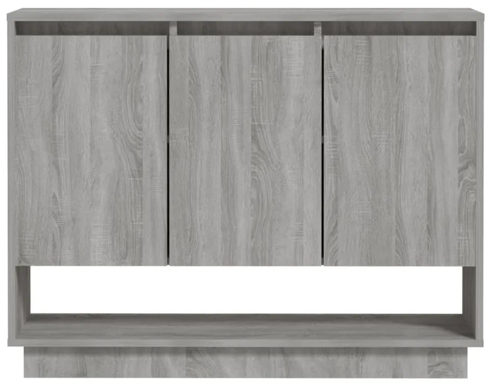Aparador 97x31x75 cm derivados de madeira cinzento sonoma