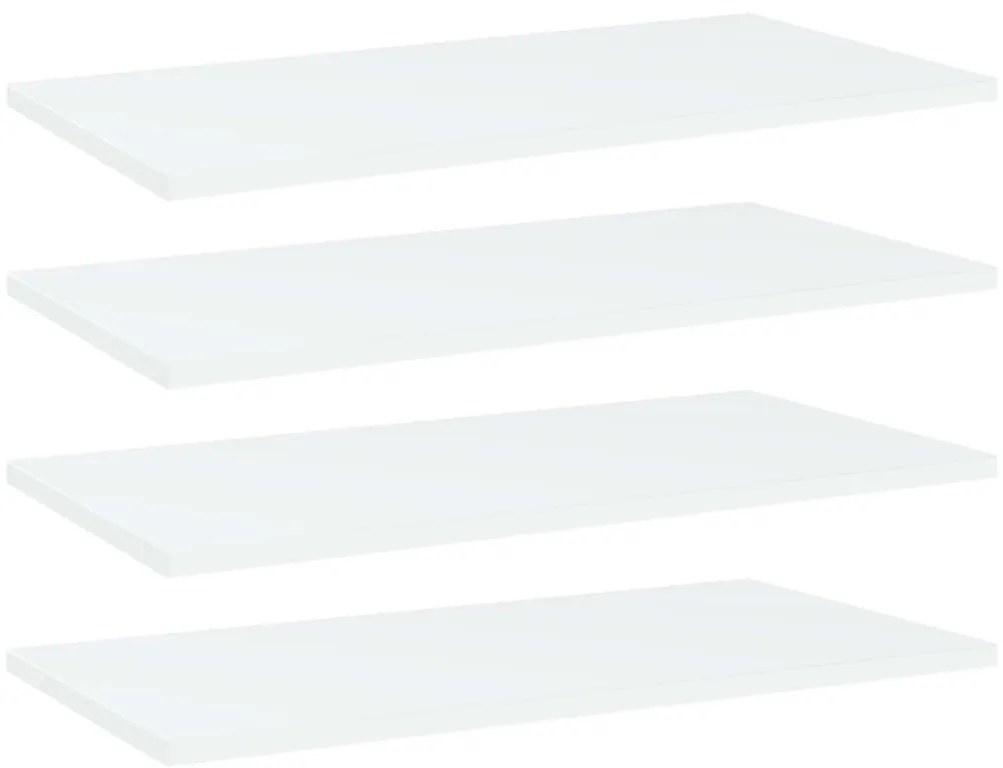 Prateleiras para estante 4 pcs 60x30x1,5cm contraplacado branco