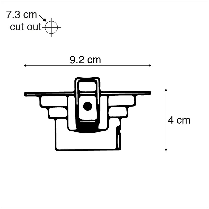 Conjunto de 3 focos embutidos pretos com LED regulável em 3 níveis - Miu