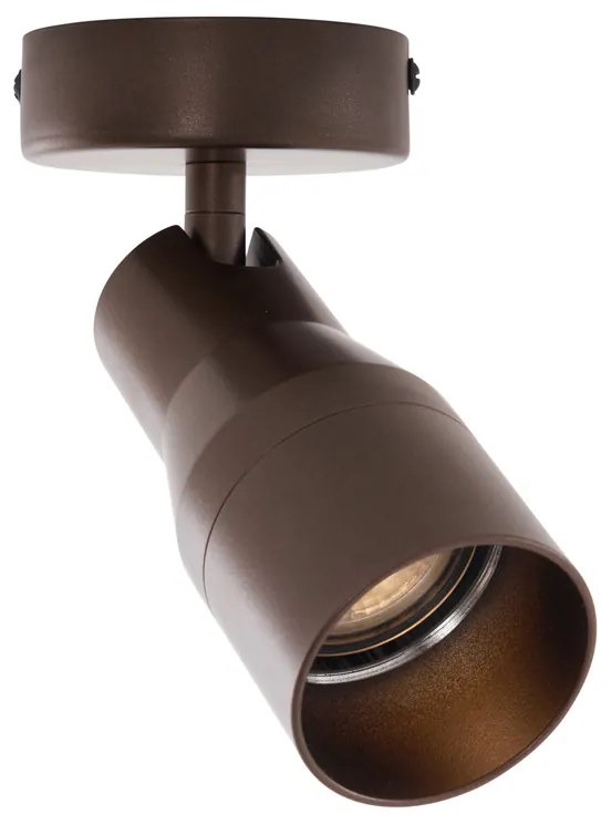 Foco de teto moderno bronze escuro GU10 50mm redondo - Stanley