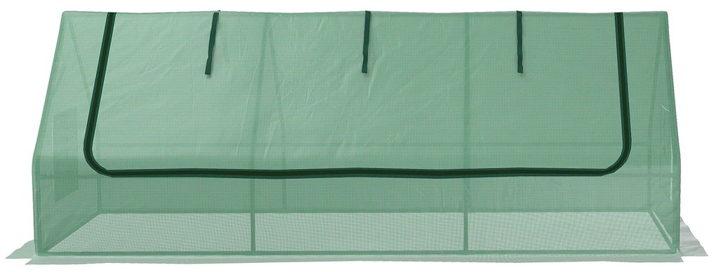 Estufa de Jardim Mini Estufa 240x90x90 cm com Janelas de Malha e Estru